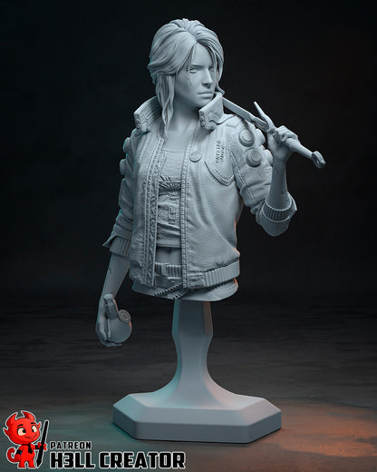 Cyberpunk Ciri | 3D Printed Resin Model | Unpainted or Hand-Painted