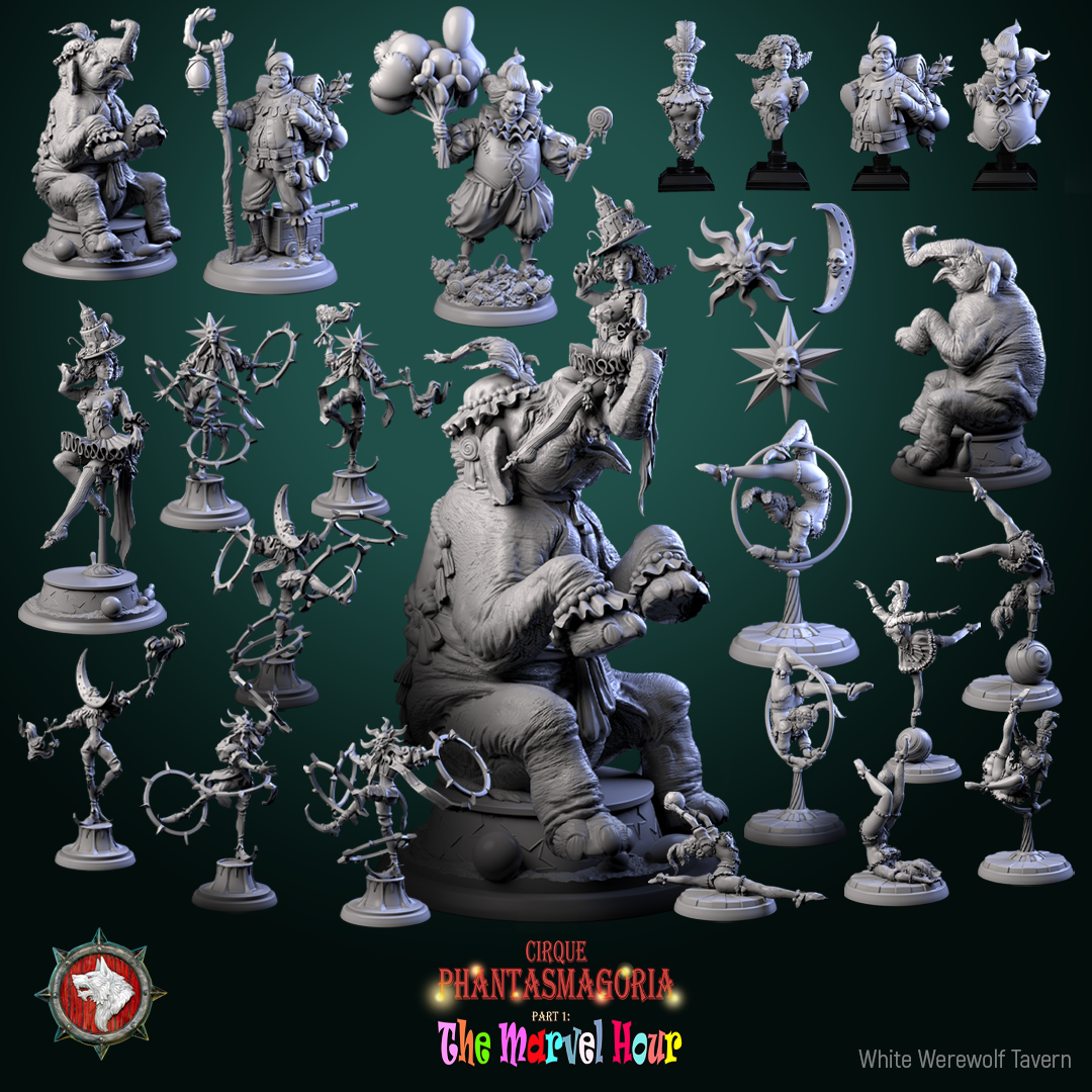 Dungeons and Dragons Models - Cirque Phantasmagoria / The Marvel Hour - Set by White Werewolf Tavern