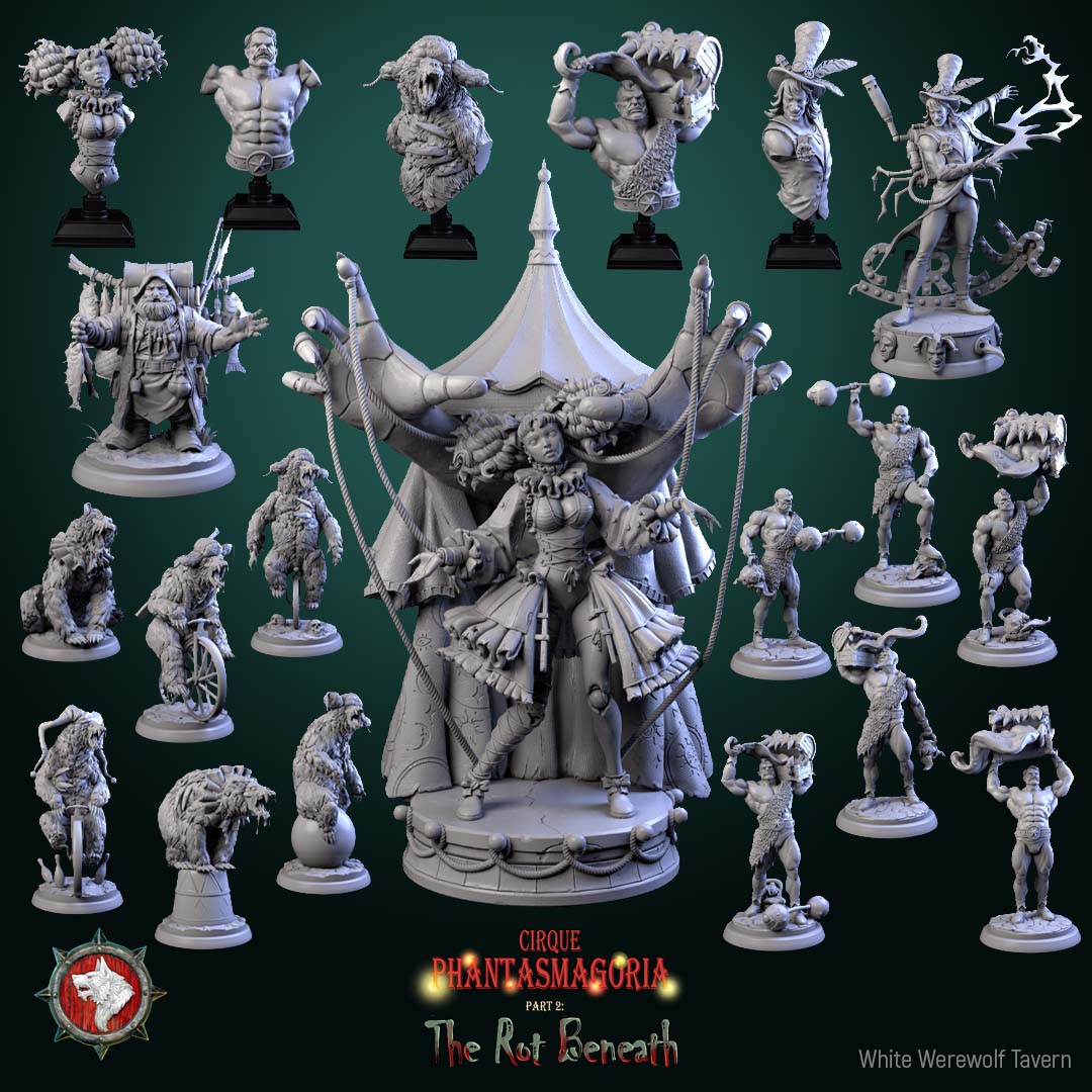 Dungeons and Dragons Models - Cirque Phantasmagoria / The Rot Beneath - Set by White Werewolf Tavern