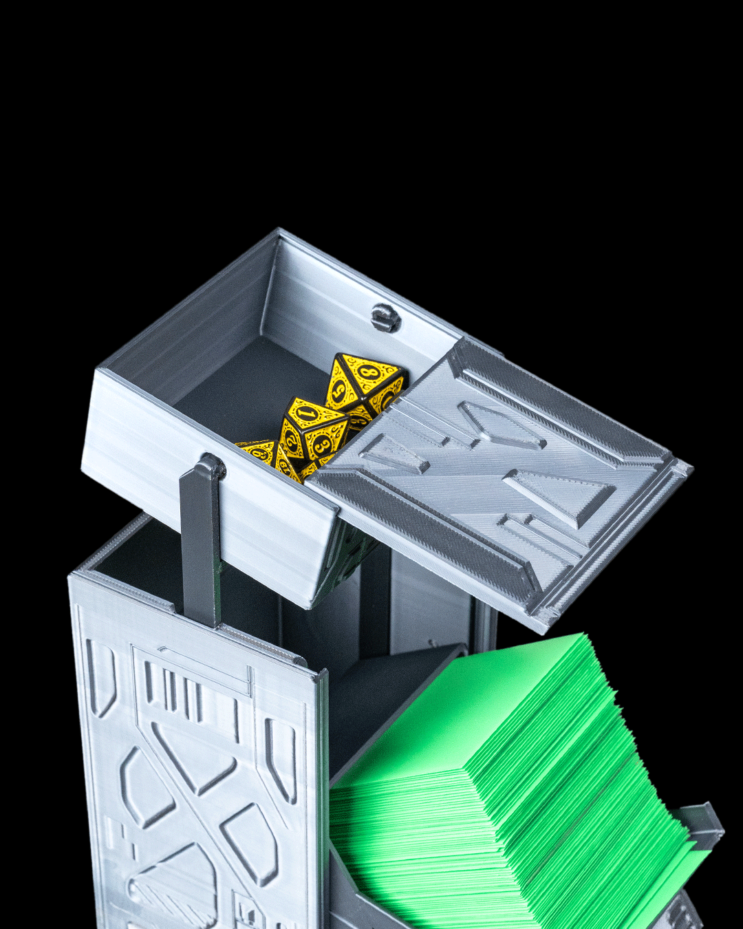 Core Decay Deck Box  | 3D Printed TCG Storage | Gothic Cyberpunk style