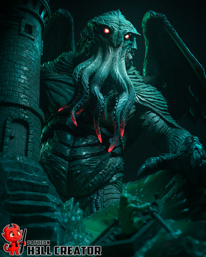 Cthulhu | 3D Printed Resin Model | Unpainted or Hand-Painted