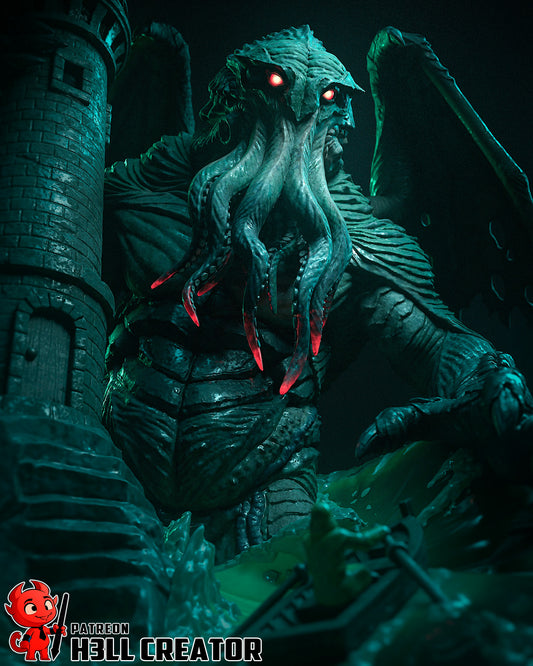 Cthulhu | 3D Printed Resin Model | Unpainted or Hand-Painted