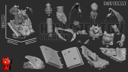 Cthulhu | 3D Printed Resin Model | Unpainted or Hand-Painted