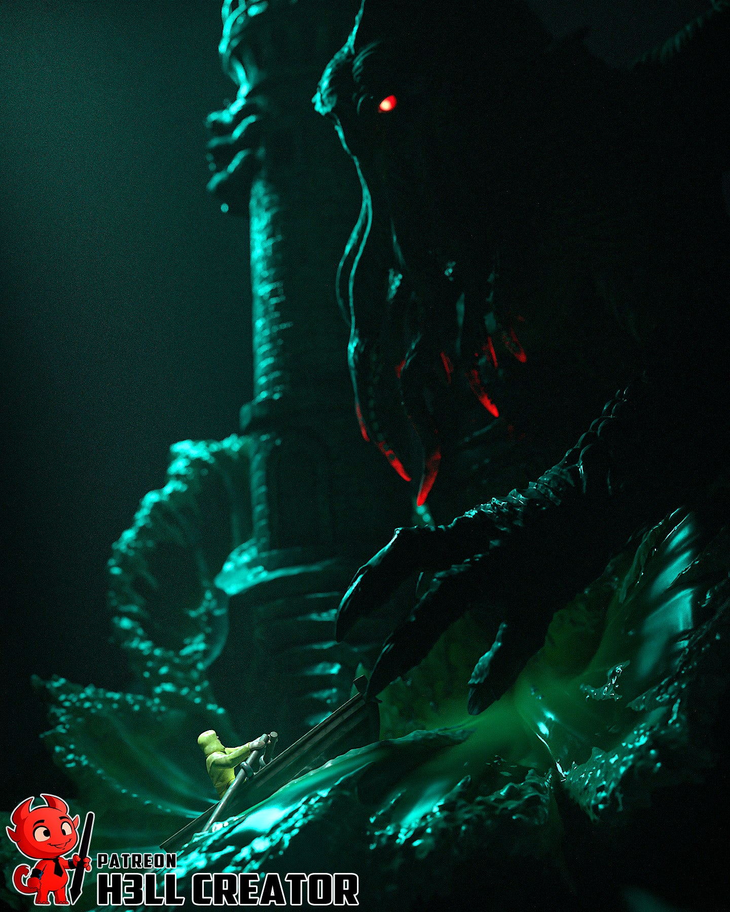 Cthulhu | 3D Printed Resin Model | Unpainted or Hand-Painted