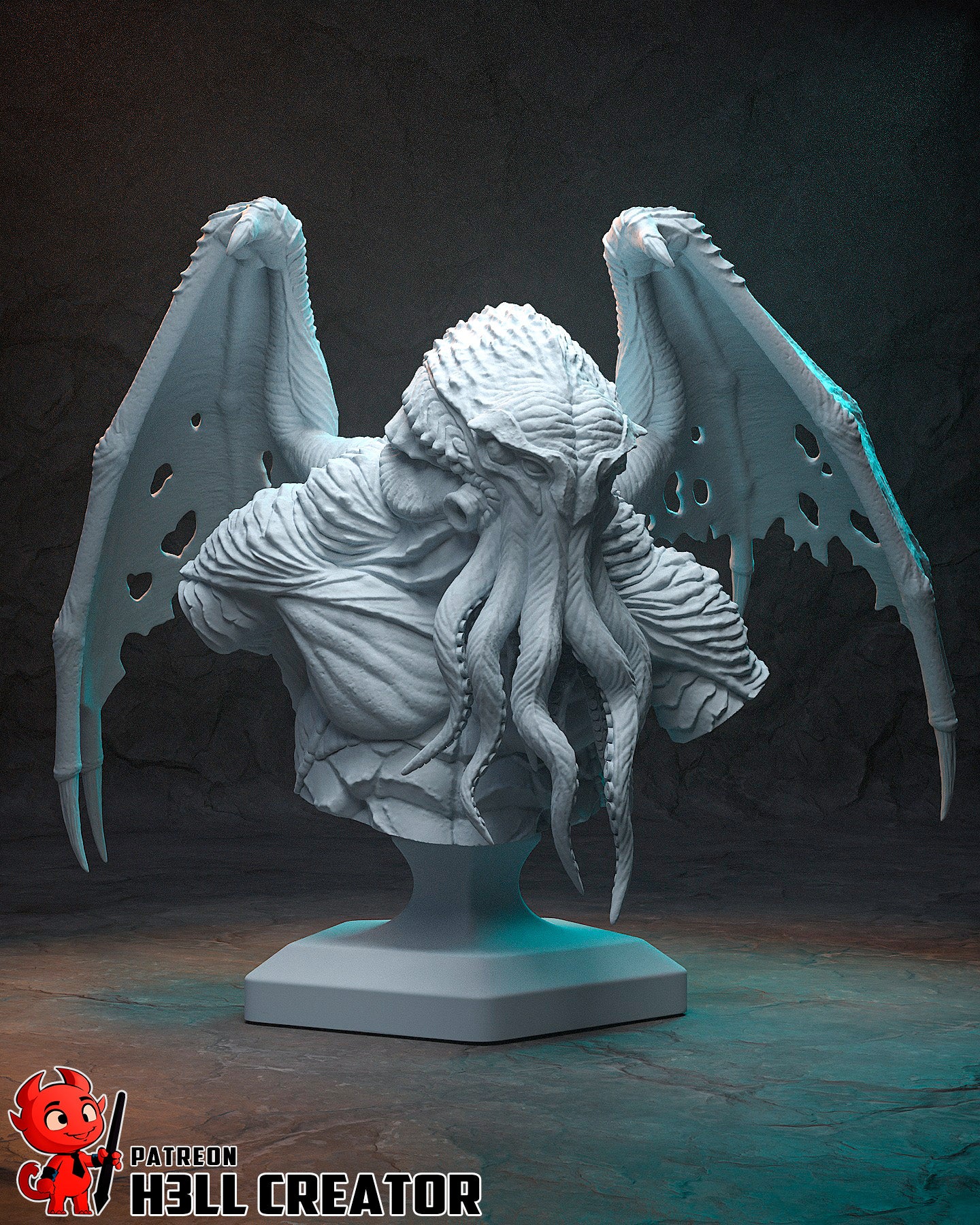 Cthulhu | 3D Printed Resin Model | Unpainted or Hand-Painted
