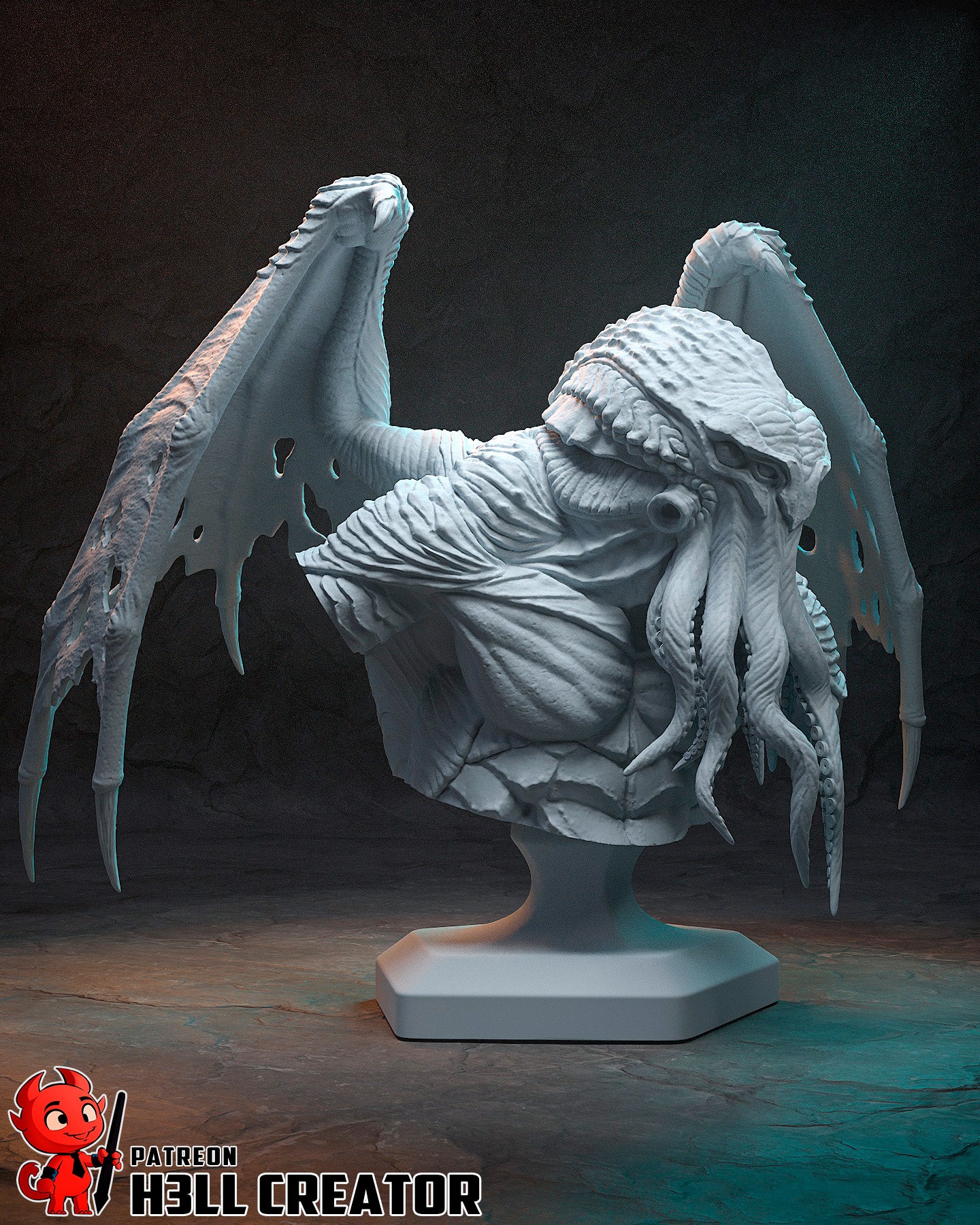 Cthulhu | 3D Printed Resin Model | Unpainted or Hand-Painted