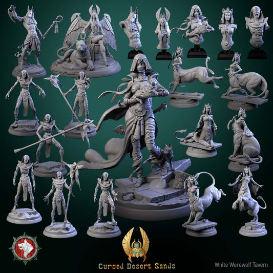 Dungeons and Dragons Models - Cursed Desert Sands - Set by White Werewolf Tavern