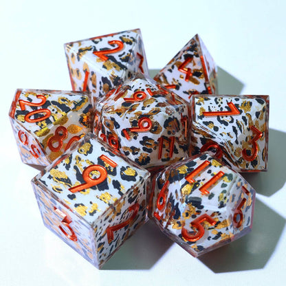 Snowscale | Sharp Edge Dice | Resin | 7 Piece Set