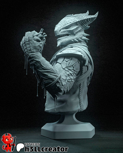 Dark Urge Bust | Baldur's Gate 3 (fan art) | Resin 3d Printed | High Detail and Quality