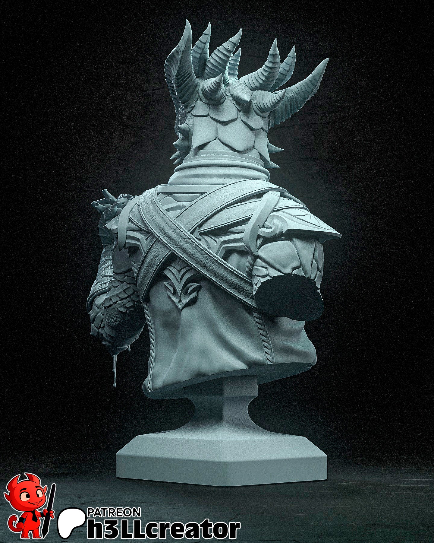 Dark Urge Bust | Baldur's Gate 3 (fan art) | Resin 3d Printed | High Detail and Quality