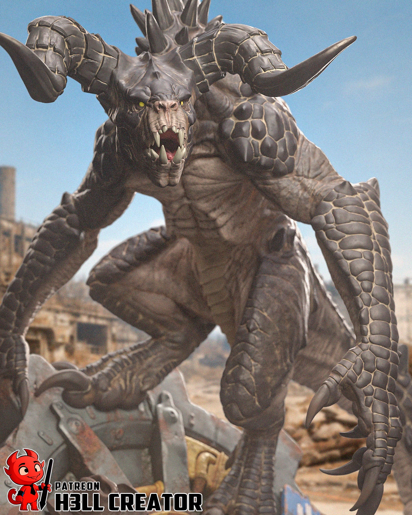 Deathclaw | 3D Printed Resin Model | Unpainted or Hand-Painted