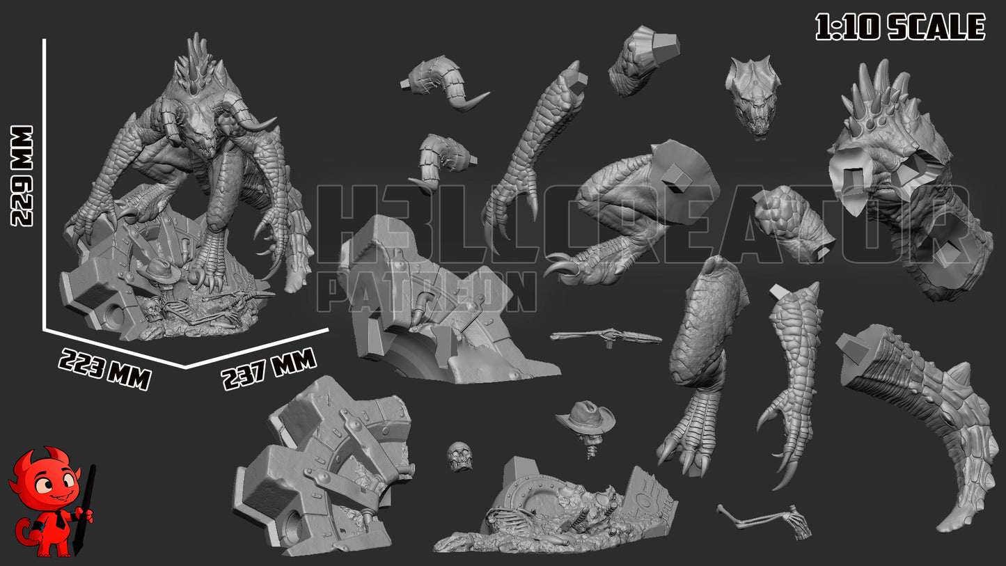 Deathclaw | 3D Printed Resin Model | Unpainted or Hand-Painted