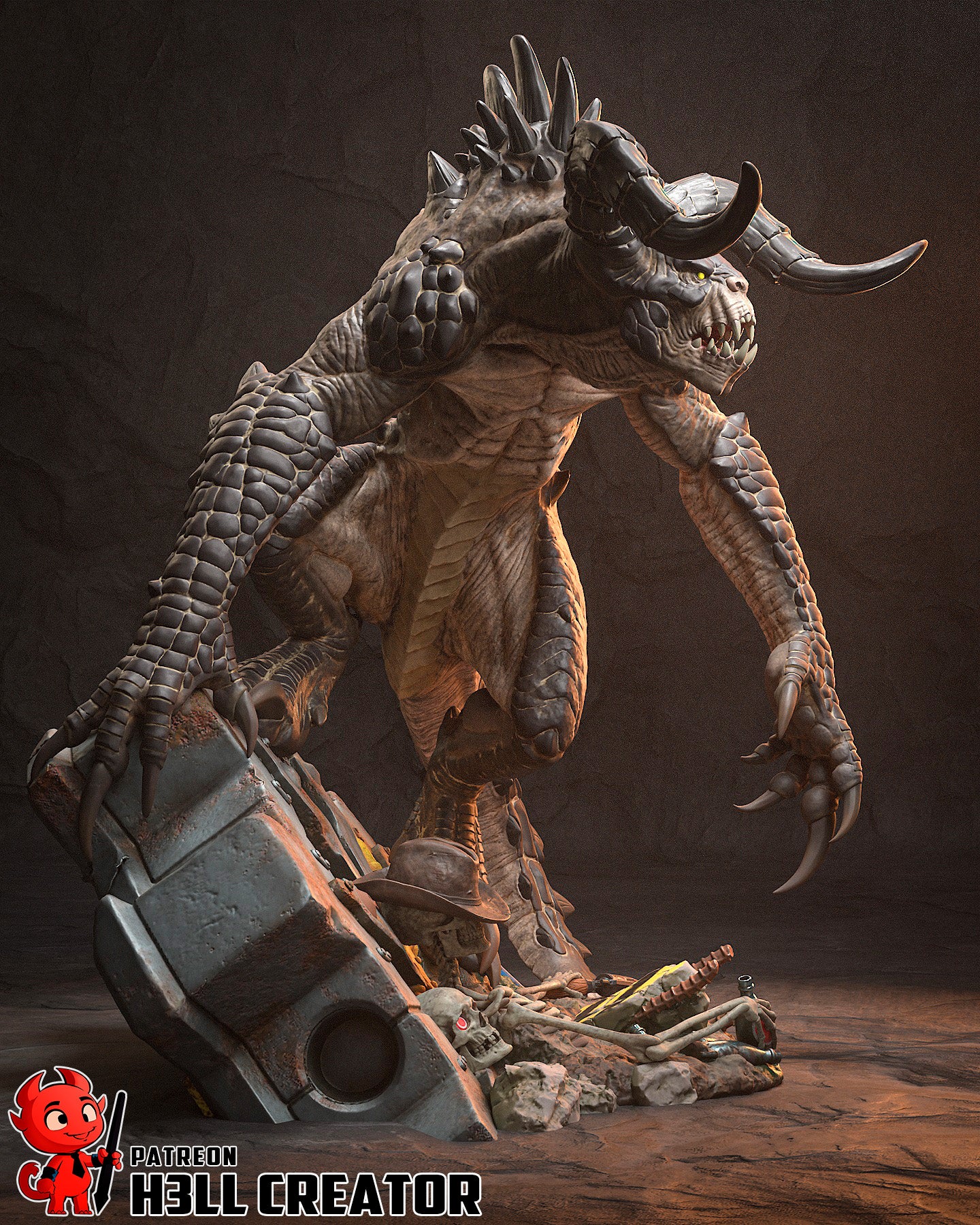 Deathclaw | 3D Printed Resin Model | Unpainted or Hand-Painted