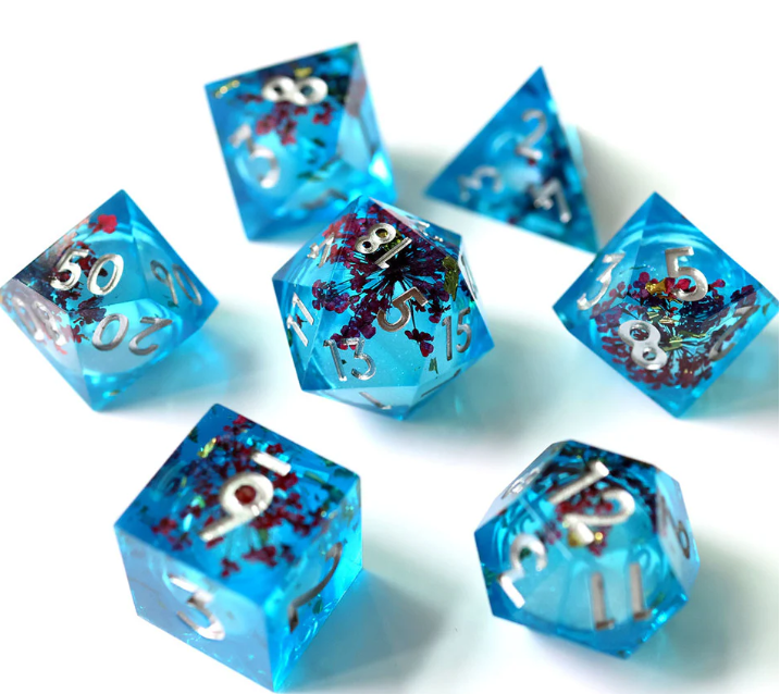 Resin Liquid Core Dice | 7 Piece Set