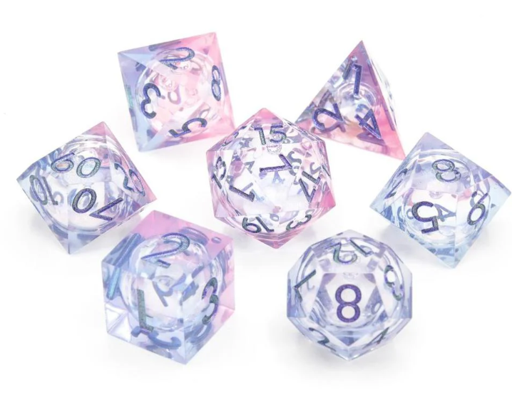 Resin Liquid Core Dice | 7 Piece Set