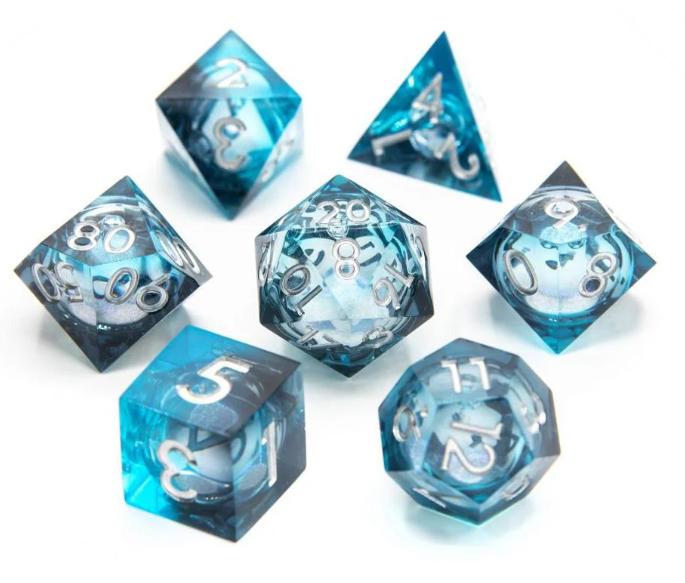 Resin Liquid Core Dice | 7 Piece Set