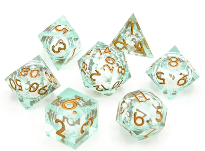 Resin Liquid Core Dice | 7 Piece Set