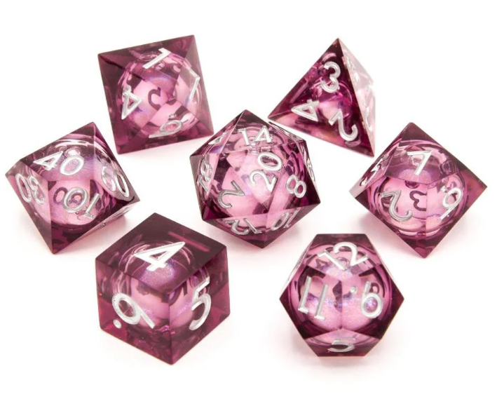 Resin Liquid Core Dice | 7 Piece Set