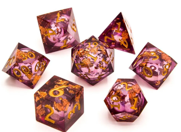 Resin Liquid Core Dice | 7 Piece Set