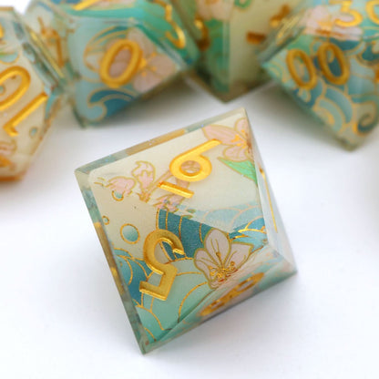 Emerald Tide | Art Core Dice | 7 Piece Set