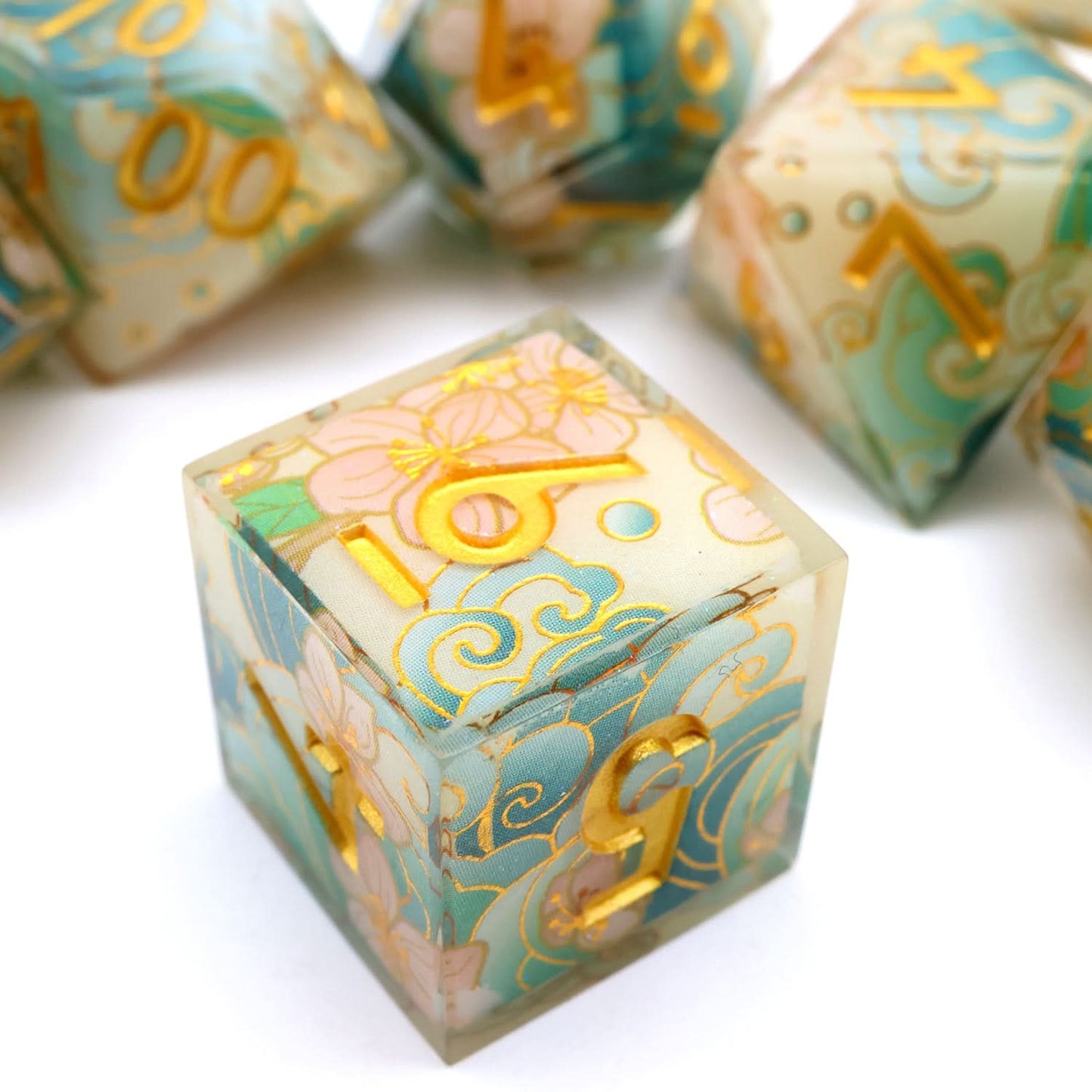 Emerald Tide | Art Core Dice | 7 Piece Set
