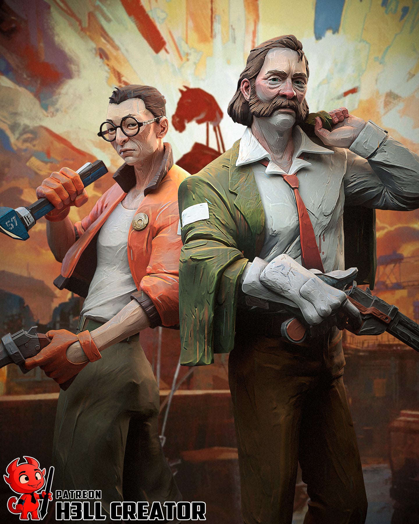 Disco Elysium | 3D Printed Resin Model | Unpainted or Hand-Painted