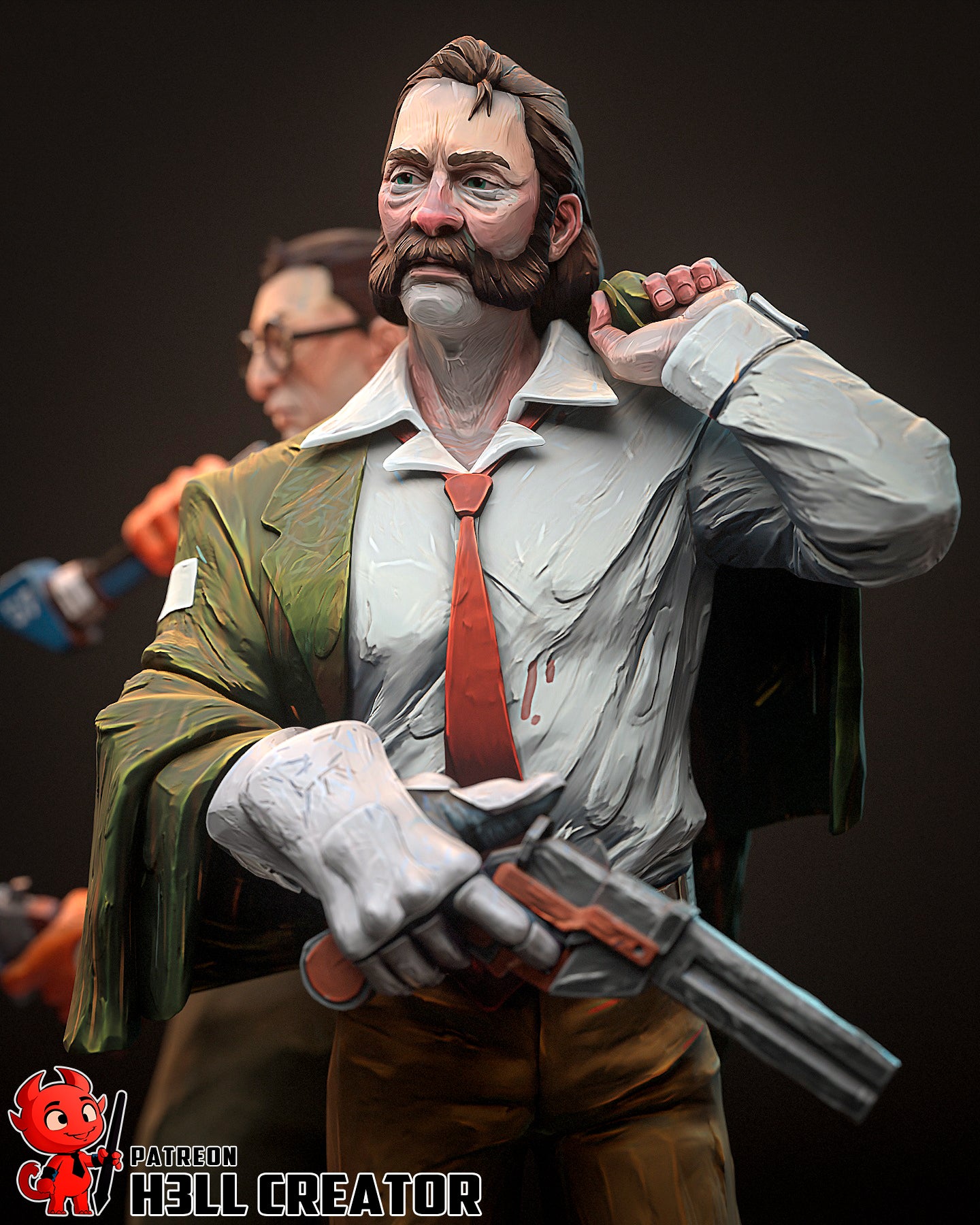 Disco Elysium | 3D Printed Resin Model | Unpainted or Hand-Painted