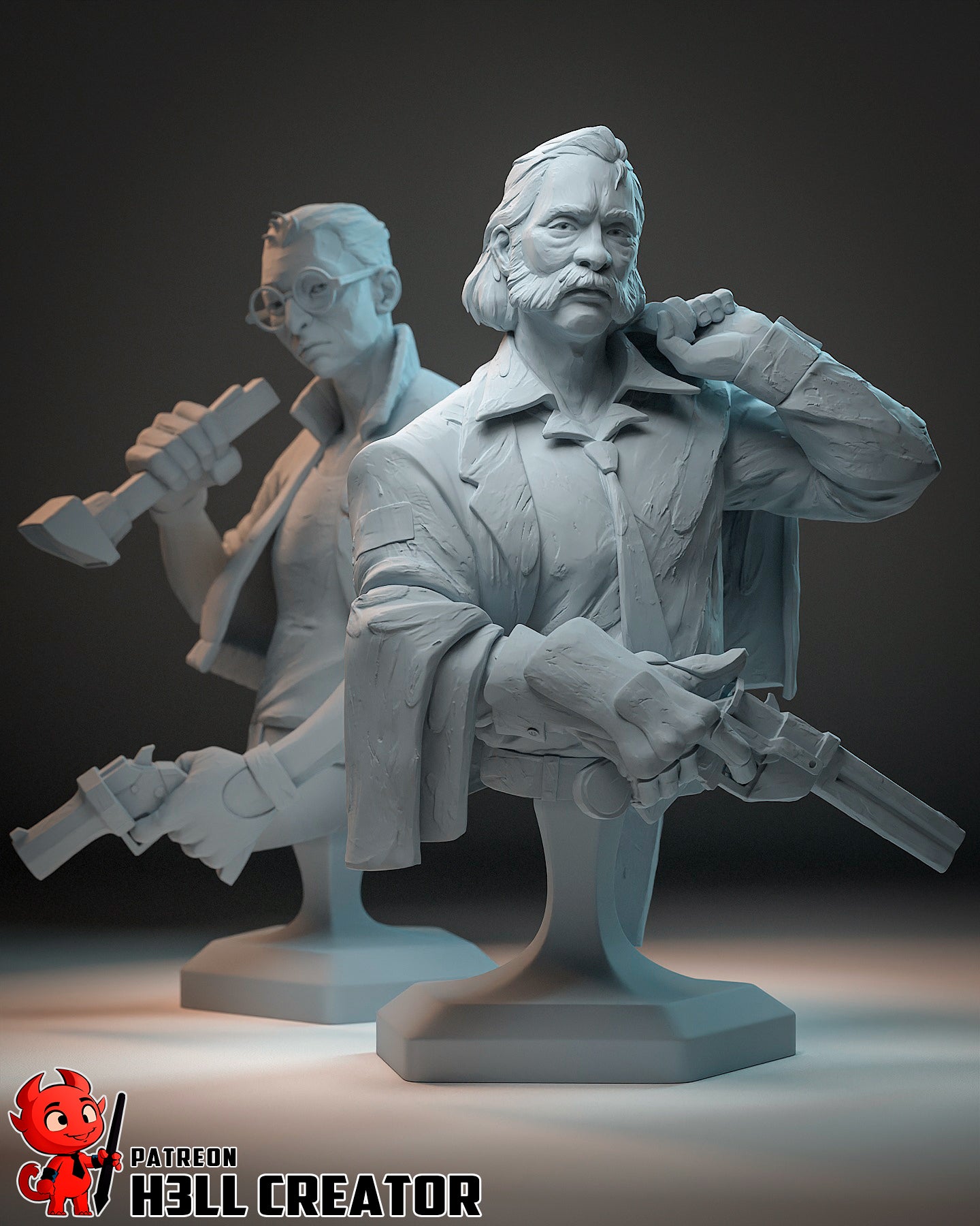 Disco Elysium | 3D Printed Resin Model | Unpainted or Hand-Painted
