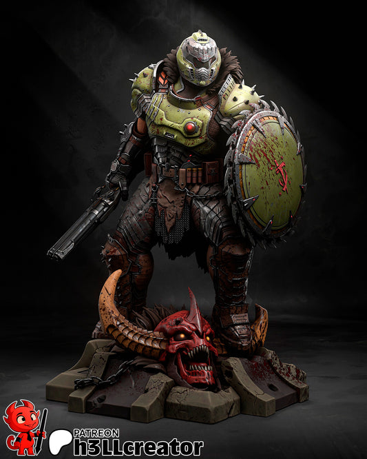 Doom Guy | 3D Printed Resin Model | Unpainted or Hand-Painted