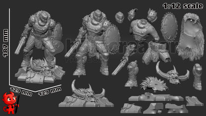 Doom Guy | 3D Printed Resin Model | Unpainted or Hand-Painted