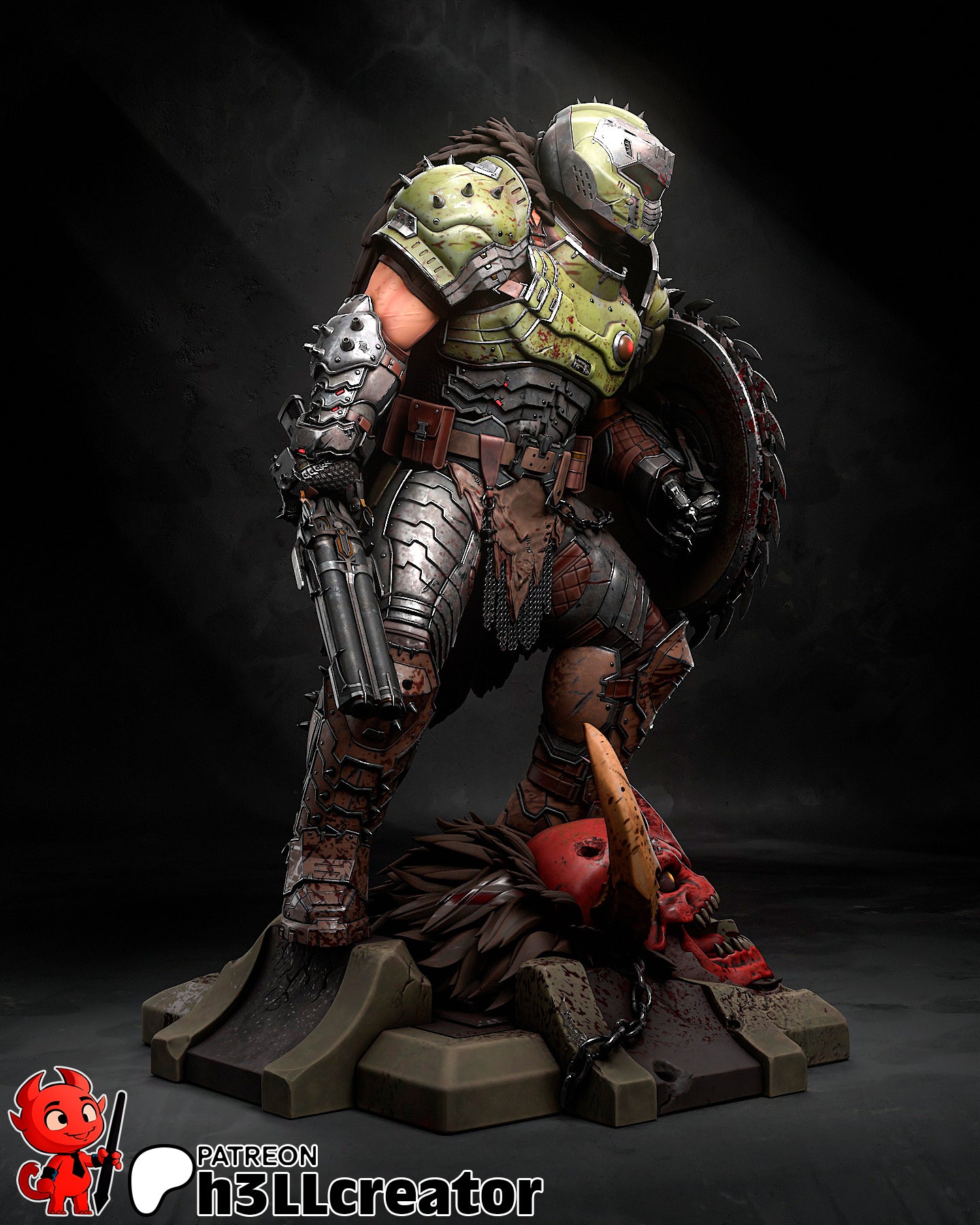 Doom Guy | 3D Printed Resin Model | Unpainted or Hand-Painted