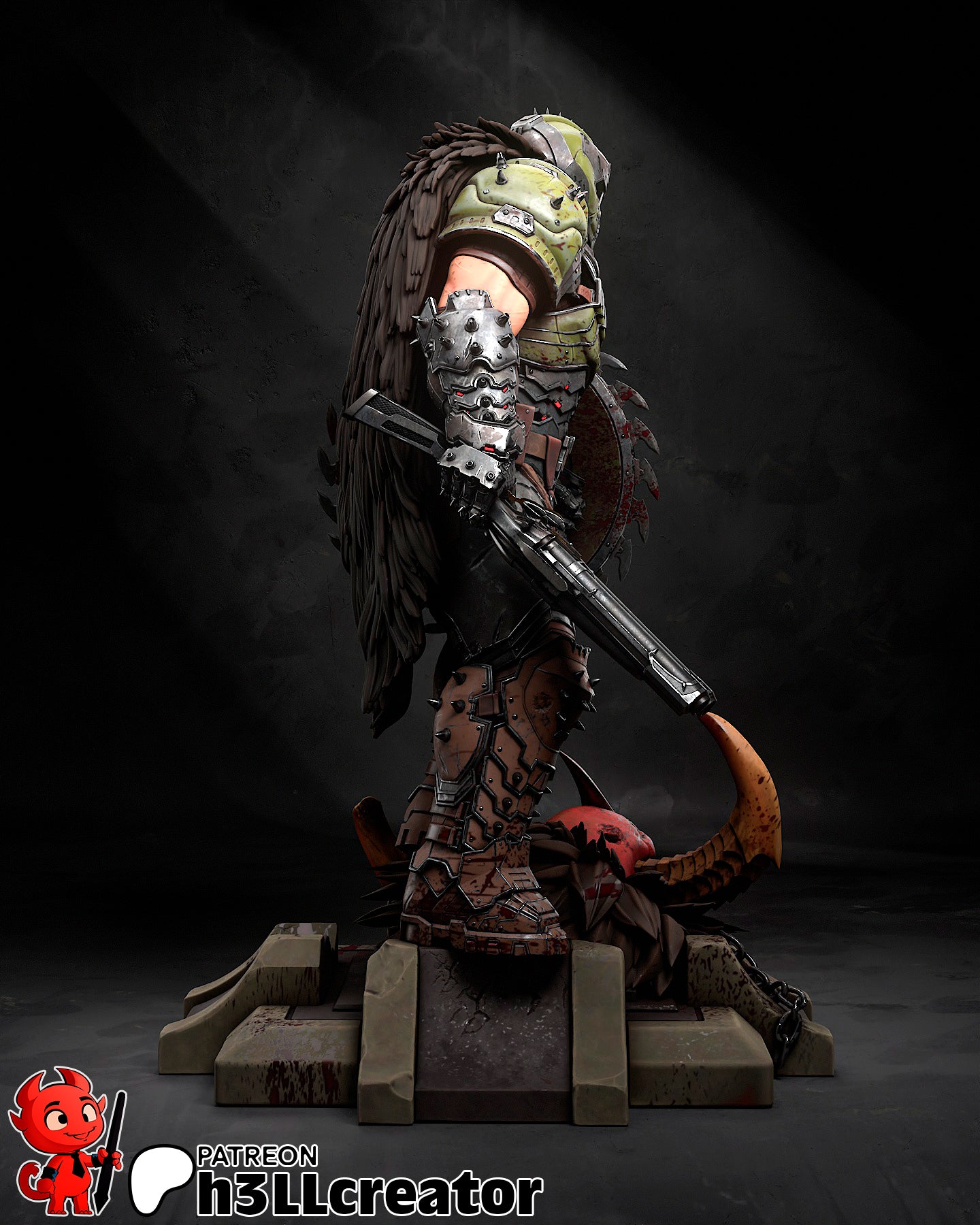 Doom Guy | 3D Printed Resin Model | Unpainted or Hand-Painted