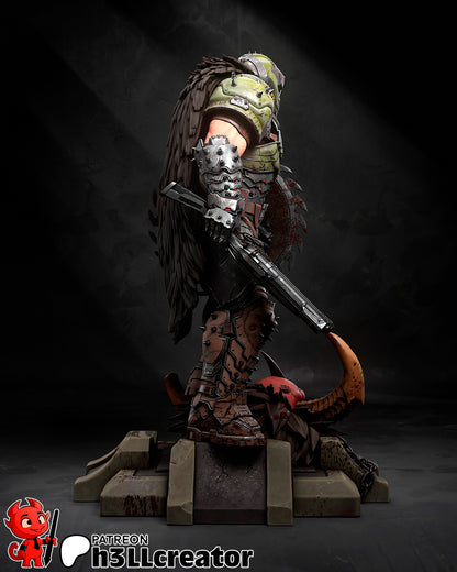 Doom Guy | 3D Printed Resin Model | Unpainted or Hand-Painted