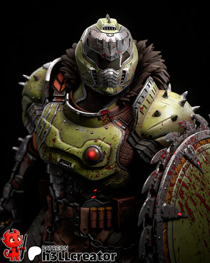Doom Guy | 3D Printed Resin Model | Unpainted or Hand-Painted