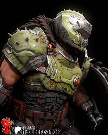 Doom Guy | 3D Printed Resin Model | Unpainted or Hand-Painted