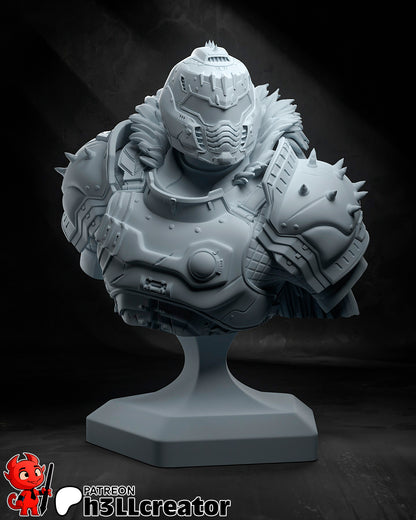Doom Guy | 3D Printed Resin Model | Unpainted or Hand-Painted