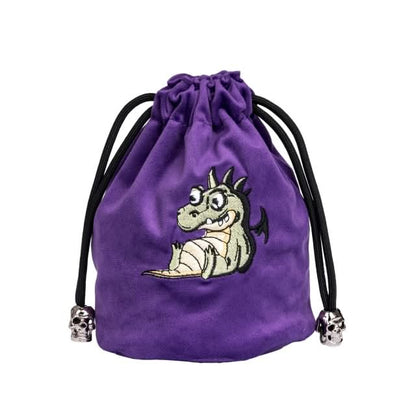 Dracopup | Flannel Drawstring Dice Bag | Purple