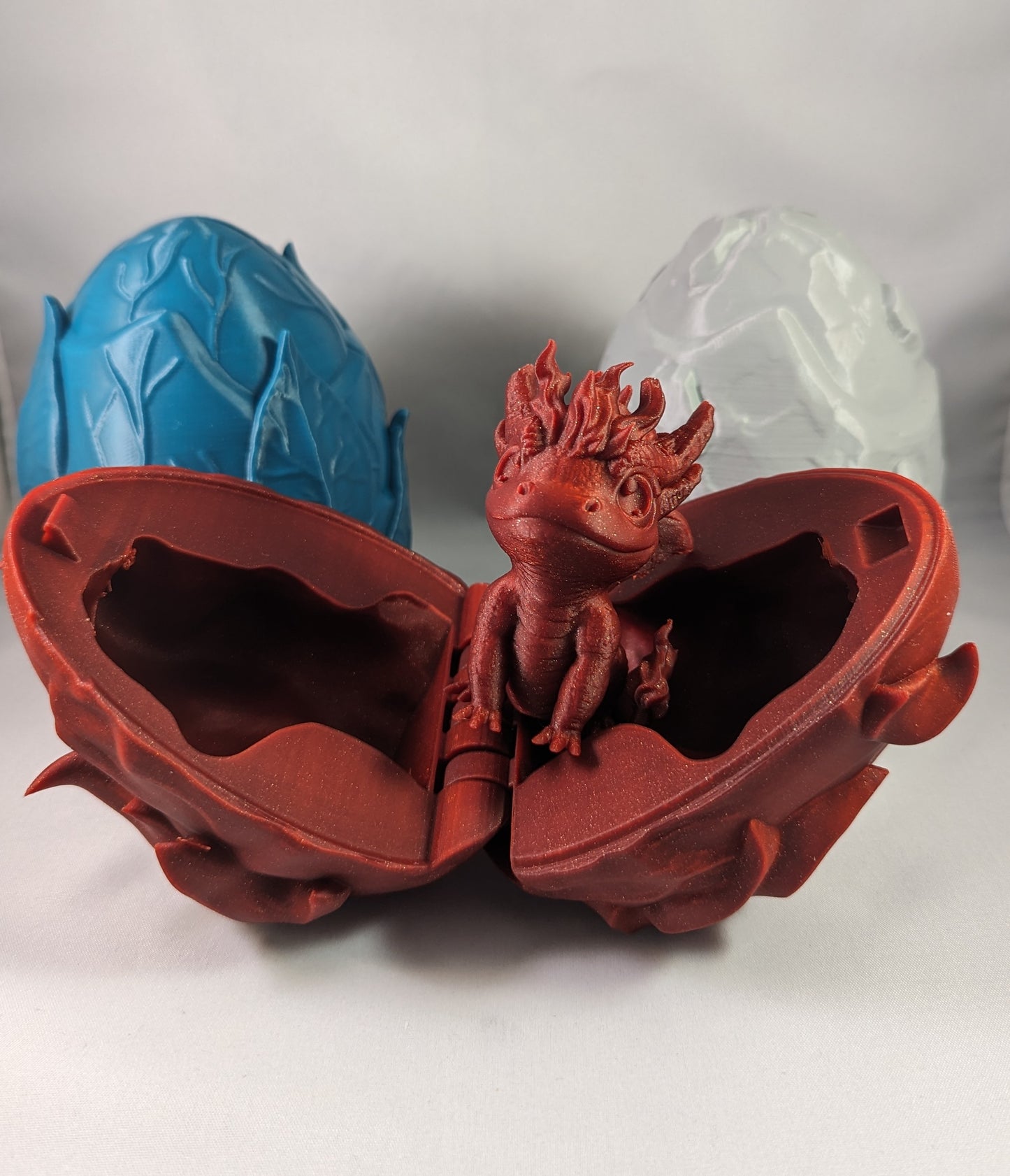 3D Printed Dragon Eggs with Baby Dragons inside!