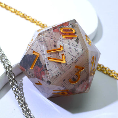 Sonnet of Thorns | 33mm D20 | Oversized Art Core Dice | Single Dice