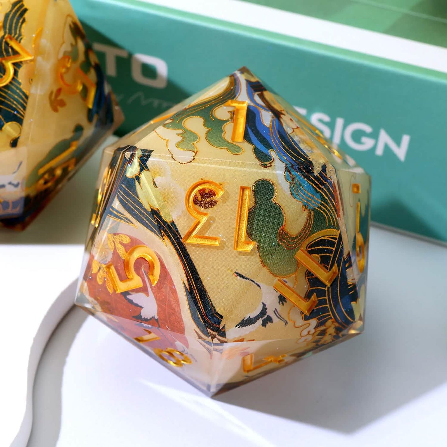 Whispering Glade | 50mm D20 | Oversized Art Core Dice | Single Dice