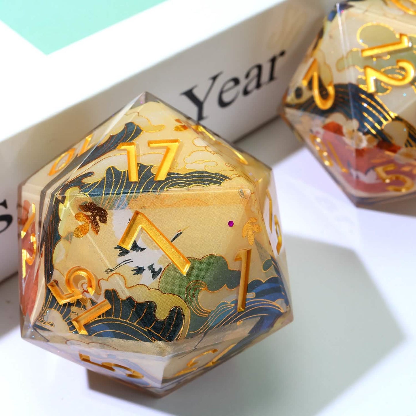 Whispering Glade | 50mm D20 | Oversized Art Core Dice | Single Dice