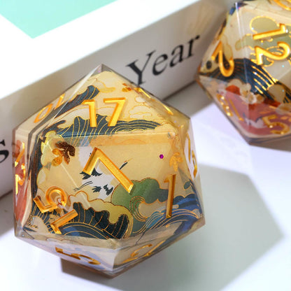 Whispering Glade | 50mm D20 | Oversized Art Core Dice | Single Dice