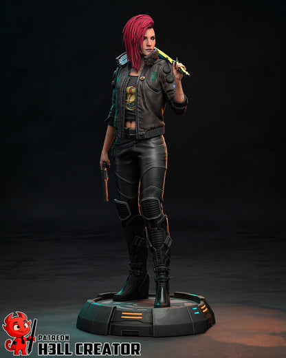 V Cyberpunk - Female Version | 3D Printed Resin Model | Unpainted or Hand-Painted