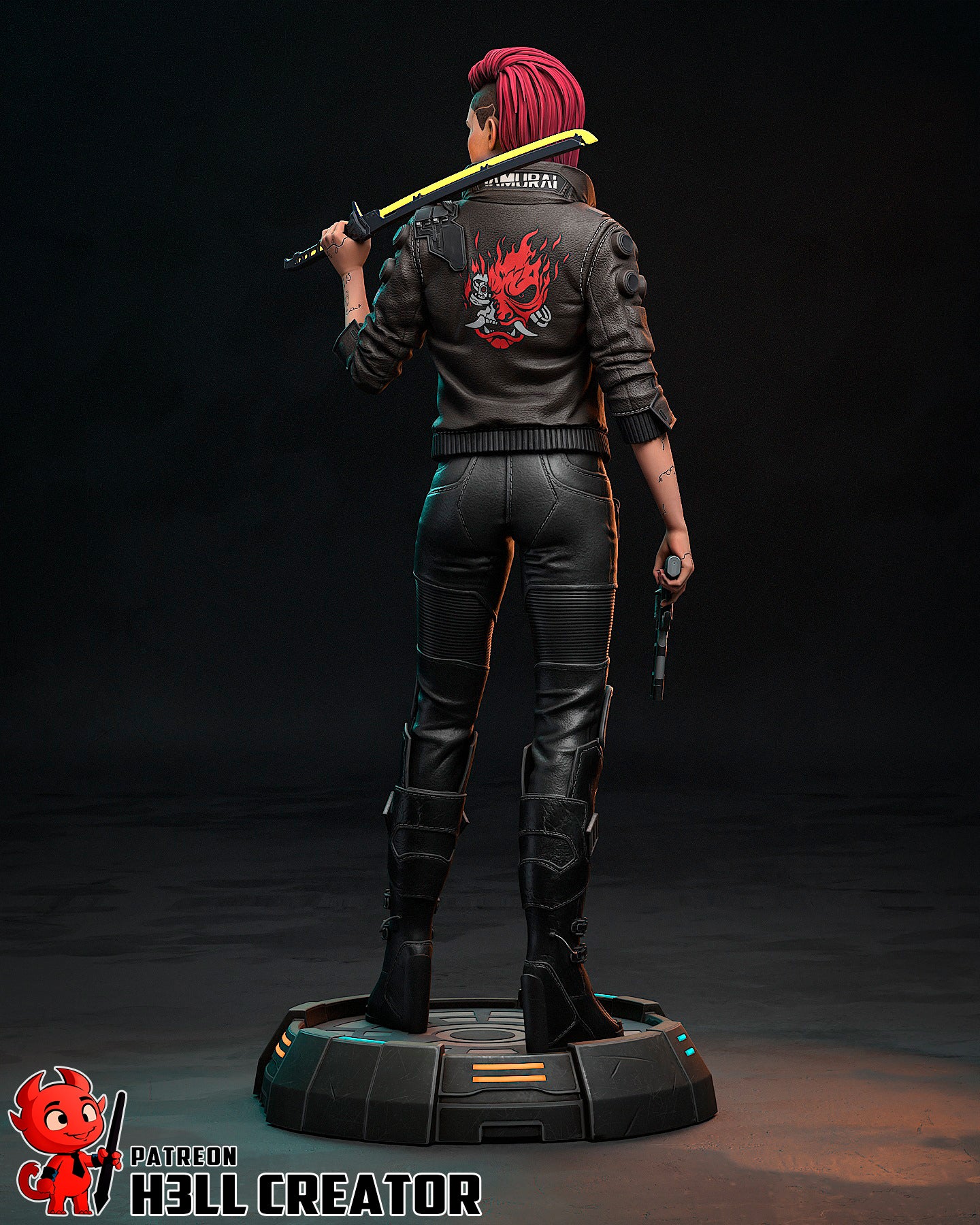 V Cyberpunk - Female Version | 3D Printed Resin Model | Unpainted or Hand-Painted