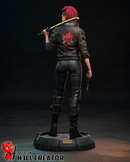 V Cyberpunk - Female Version | 3D Printed Resin Model | Unpainted or Hand-Painted
