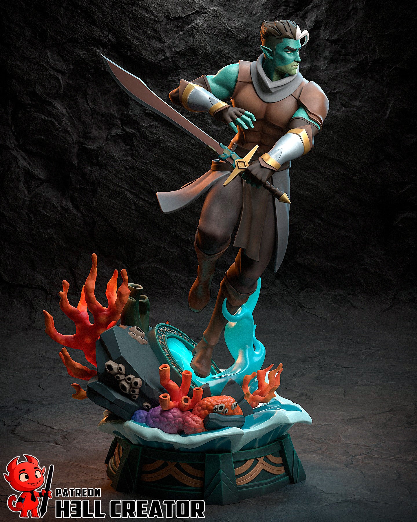 Fjord | 3D Printed Resin Model | Unpainted or Hand-Painted