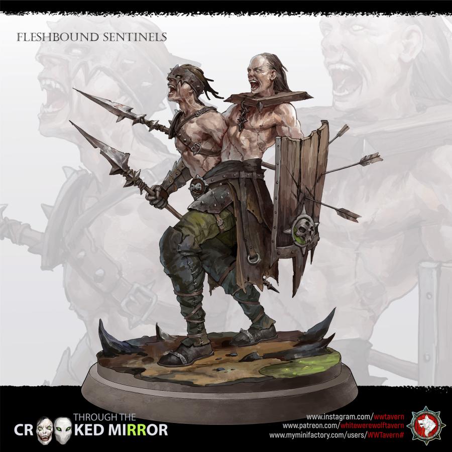 Fleshbound Sentinels - Resin Model - Medium / Large Scale for DnD/Pathfinder/Etc