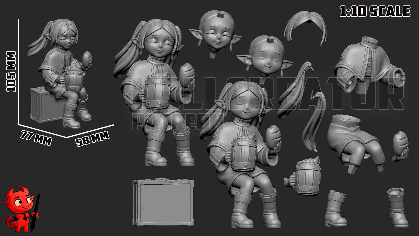Frieren | 3D Printed Resin Model | Unpainted or Hand-Painted