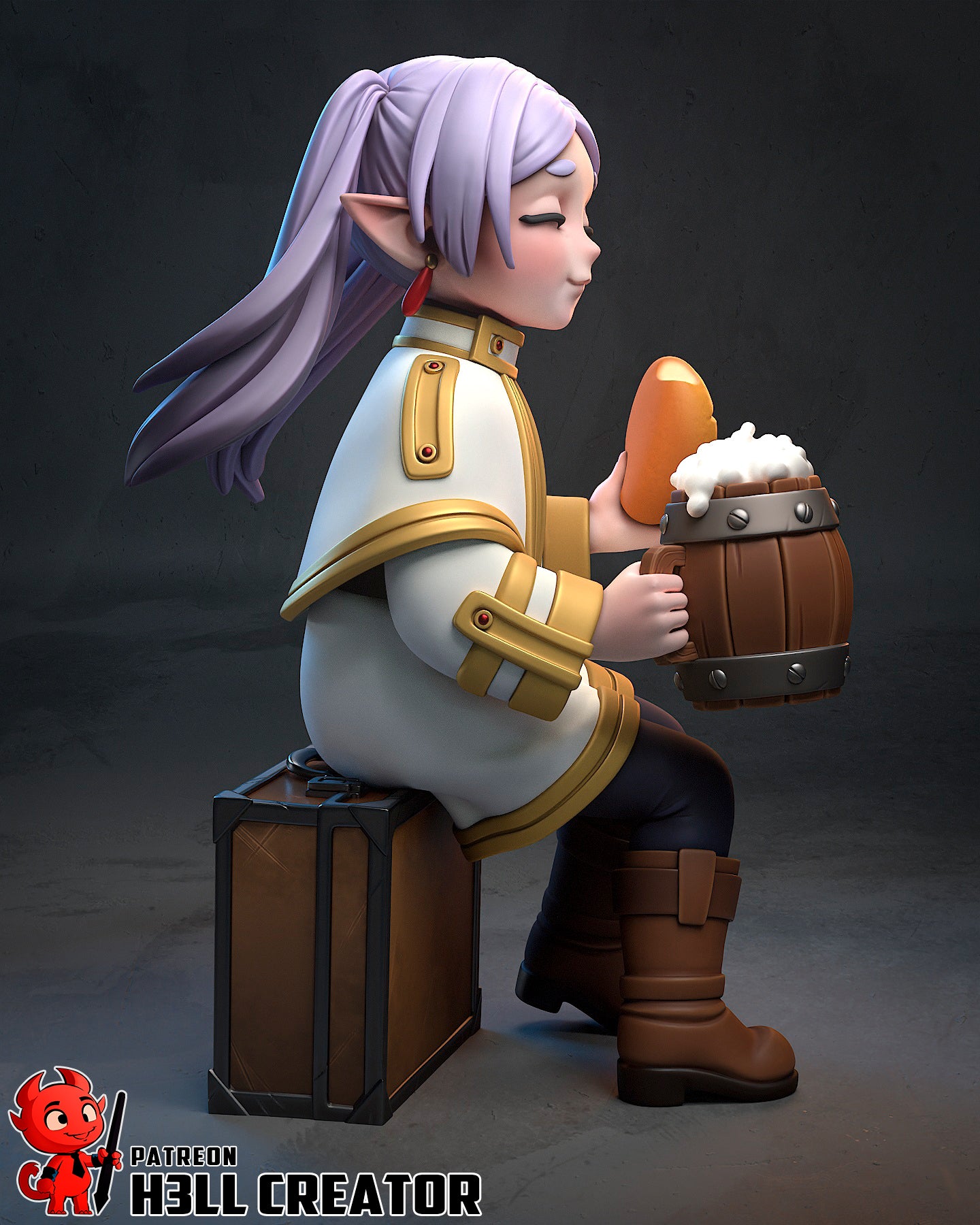 Frieren | 3D Printed Resin Model | Unpainted or Hand-Painted