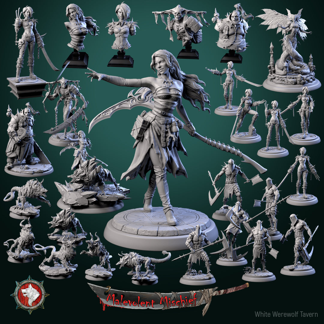 Dungeons and Dragons Models - Malevolent Mischief - Set by White Werewolf Tavern